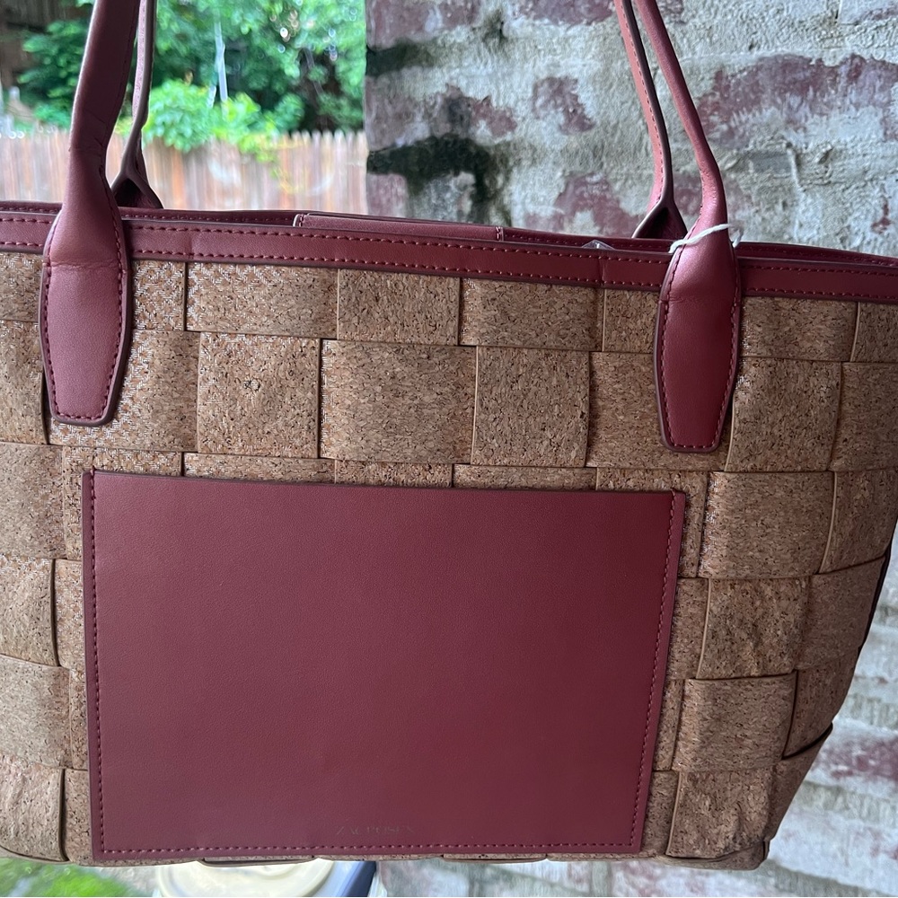Zac Posen Brown and Rose Cork Tote